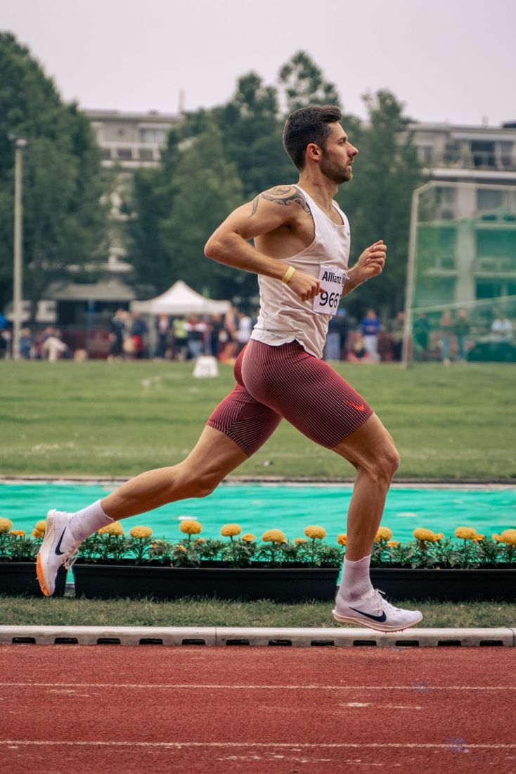 Andy racing on the track